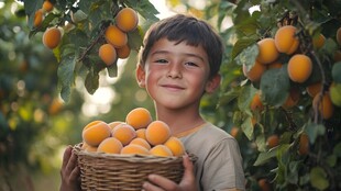 新鲜采摘大黄杏