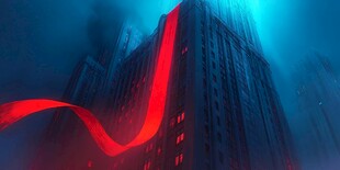 大气红色房地产背景