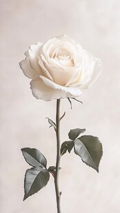 一支玫瑰花朵盛开鲜花