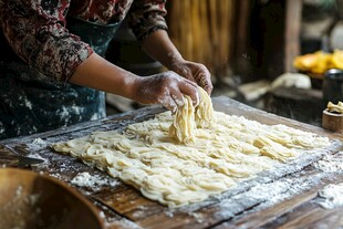 手擀面制作