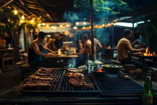 烧烤氛围图