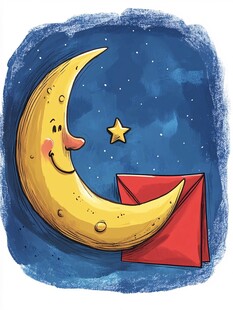 儿童晚安插画