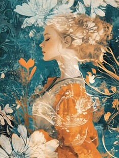 女性唯美装饰画