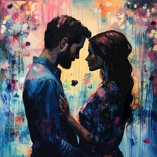 情侣油画
