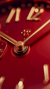 红金黑金时钟立体