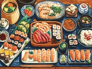 日系美食插画