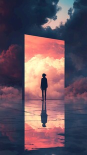 孤身一人背景素材