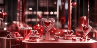 珠宝店情人节美陈