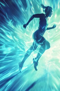 动漫奔跑人物