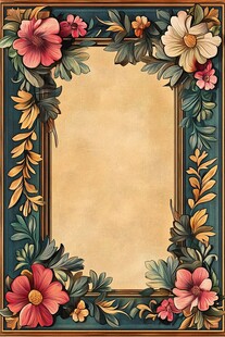 复古花卉主题海报