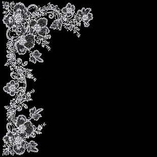 黑色花边