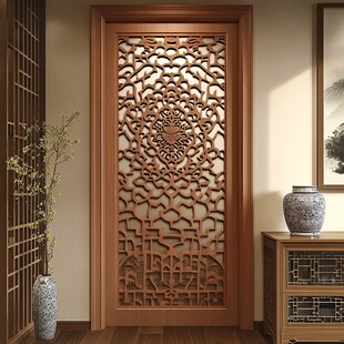 中式雕花隔断门