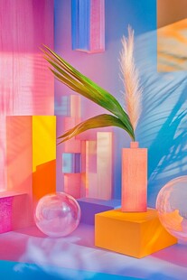 护肤品3d镭射背景