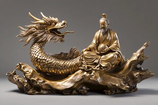 纯金雕塑东方龙