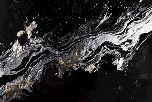 流体画金色山河