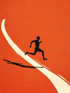 跑步运动比赛背景