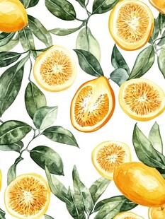 黄金葡萄柚插画