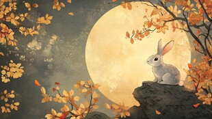 月兔插画