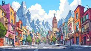 美式动画片场景