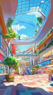 购物中心插画