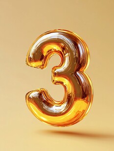 创意立体质感数字3