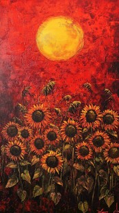 油画向日葵