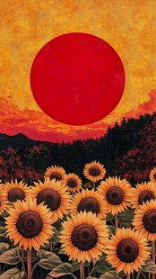 旭日东升装饰画