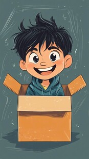 零食包装人物插画