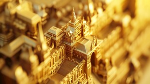 金色质感建筑素材