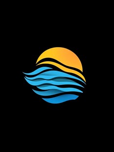 阳光太阳海水标志