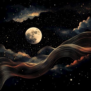 星月河幻想插画