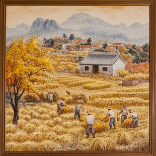 农家丰收油画