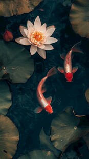 鱼与荷花