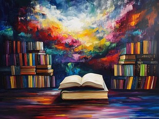 阅读室海报图书馆背景