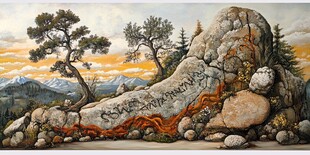 阿根廷彩绘手绘山水