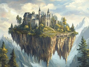 梦幻城堡插画