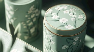 茶叶罐包装插画