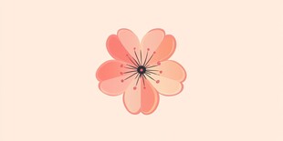 唯美花瓣创意桃花