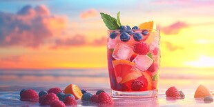 夏日广告夏季果饮