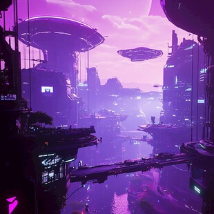 粉红色的外星城市