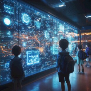 科技馆中的少年