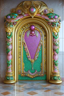 欧式拱门星光主题场景