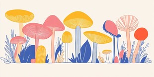 菌菇插画设计