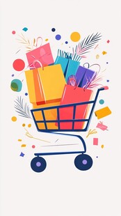 购物车插画