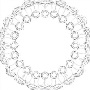 圆花边圆边框