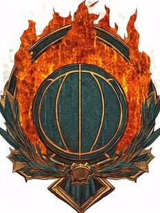 篮球赛背景火焰