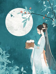 中秋古装插画