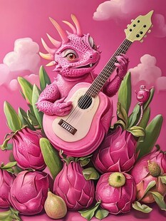 火龙果包装插画