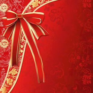 红丝带红色喜庆背景