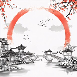 江南风城市背景